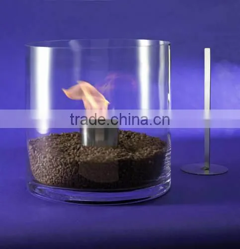 portable garden bio fthanol square glass fireplace