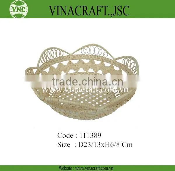 Natural strong flowers bamboo basket