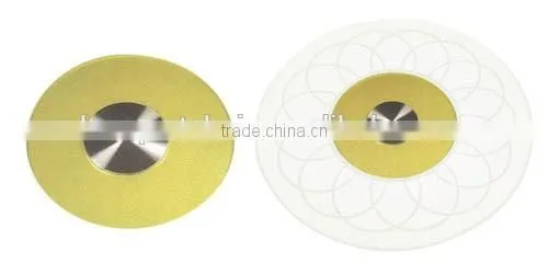 Round table with lazy susan in swivel plates
