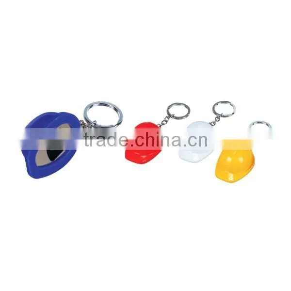 Plastic bottle opener keychain
