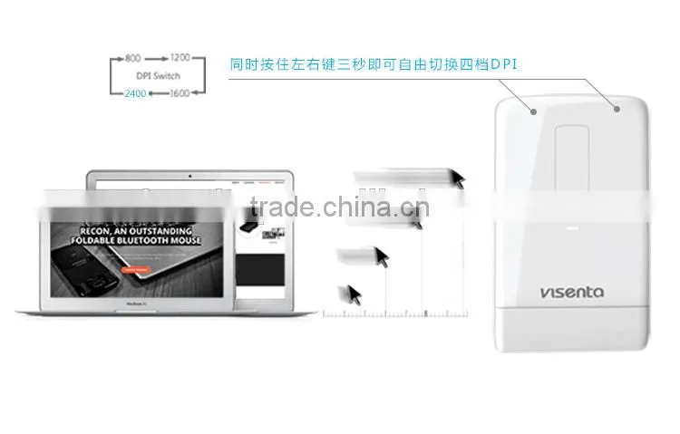 New Arrive Folding Bluetooth Wireless Laser Mouse Thin High-touch Office Gifts Portable Folding Wireless Mouse