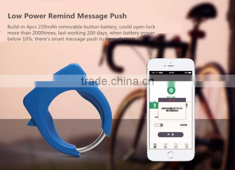 Intelligent Bluetooth Mobile Control Anti-theft Lock With Alarm, Smart Bicycle Horseshoe Lock Aluminum Alloy Waterproof
