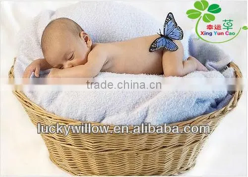 handmade wicker basket for baby sleeping with handles