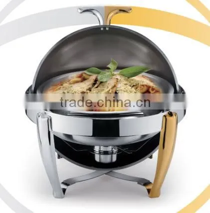 Wholesale round stainless steel roll top chafing dish