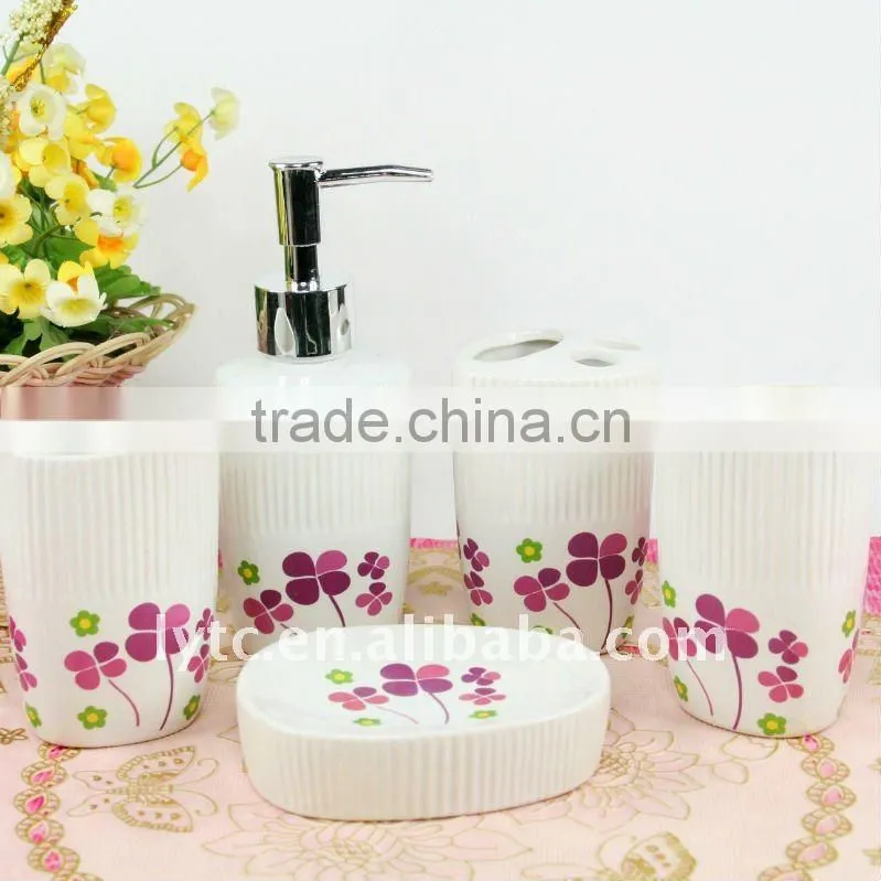 ceramic bath accessory set soap dispenser