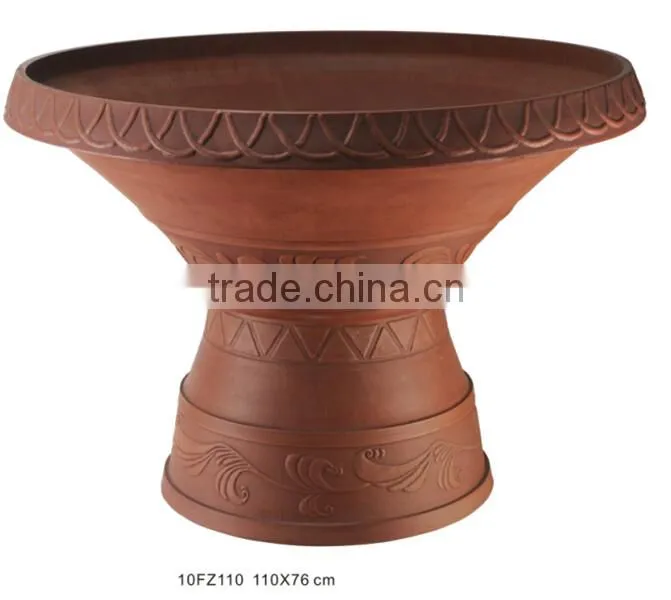 Sculpture Bird Bath Pot with High Heeled Base