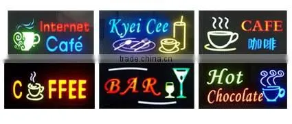 New way for your sale, flasing light shop sign board . 7 color change with remote control led resin sign
