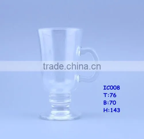 2014 hot sell insulated glass coffee cup without handle