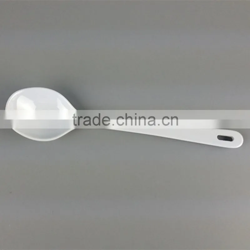 Different size fashion style durable plastic white melamine salad spoon