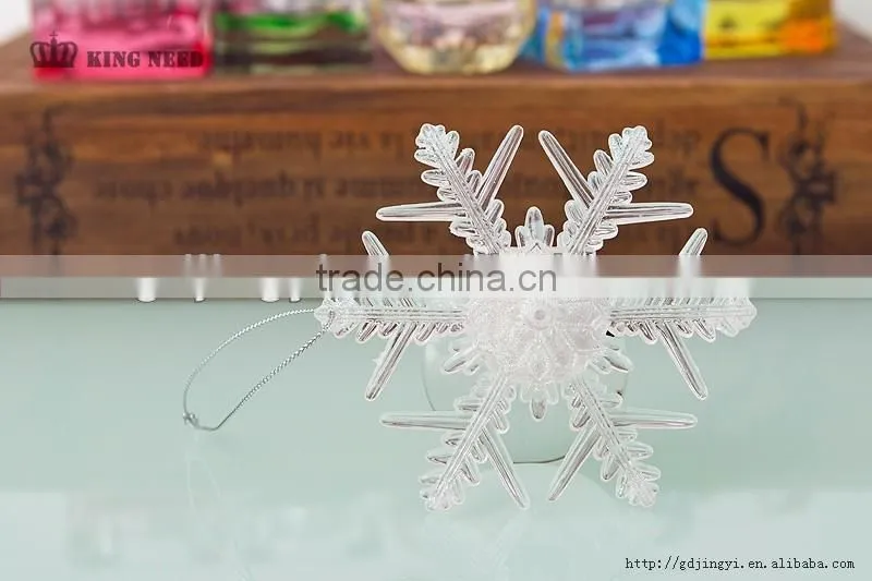 LED electronic light acrylic snowflake hanging Xmas tree ornament