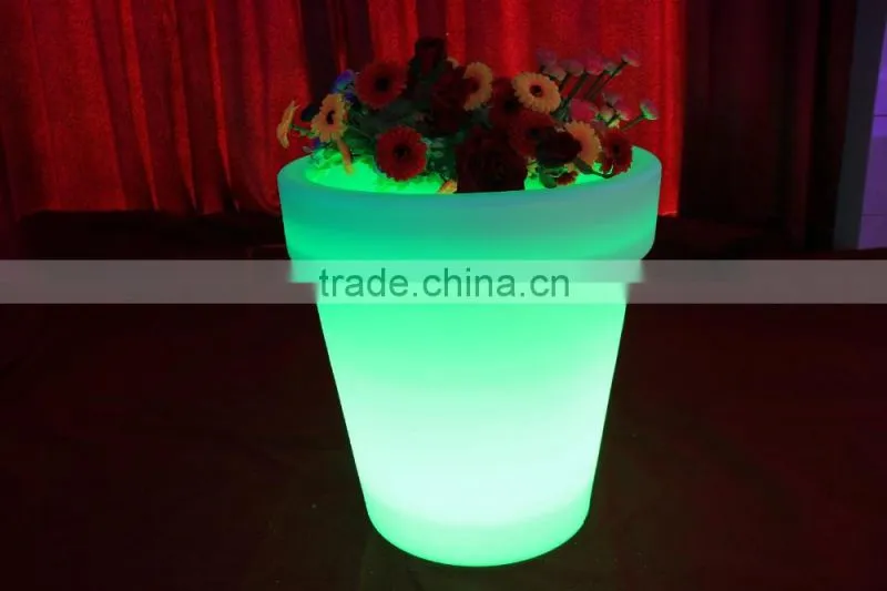 Modern light up led ice bucket illiminated party used glowing flower pot