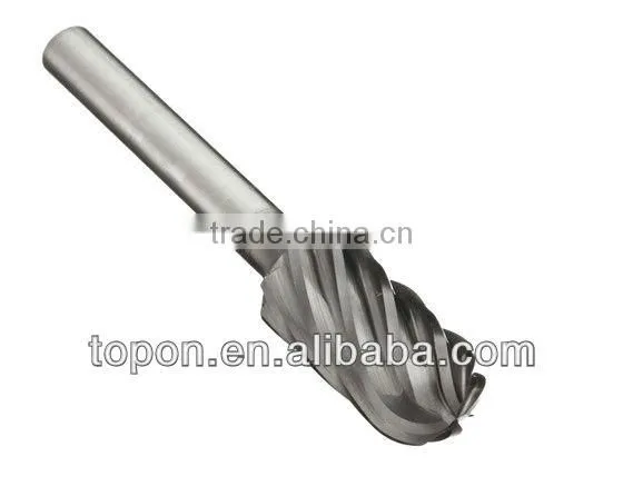 Single Cut Radius End Cylindrical Tungsten Solid Carbide Burrs Of Plastic Tube Packing