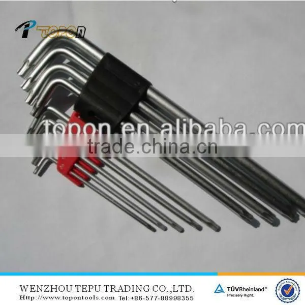 Longer type star key wrench sets
