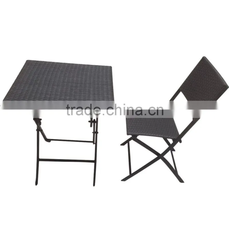 Customized rattan table and chair for drinking for hot sale