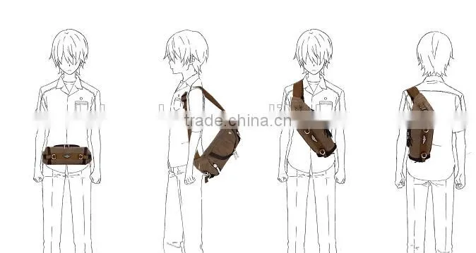 casual outdoor sport brown waist bag for men