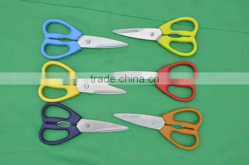 colorful plastic handle household scissors