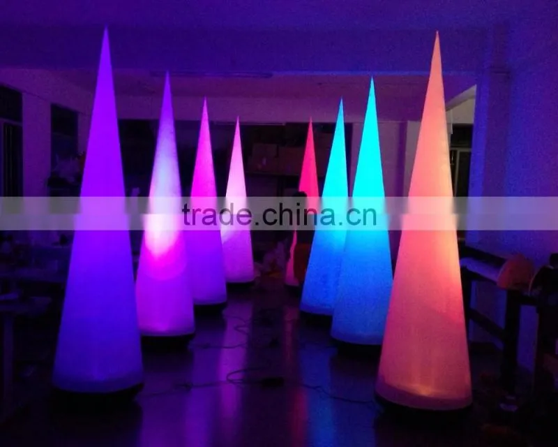 new design lighting inflatable cone tube colorful inflatable pillar logo printed inflatable advertising decoration