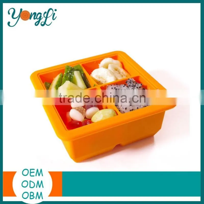 Flexible Freezer Tray Stackable Food Containers with Lids
