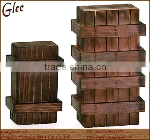 small quantity burned puzzling wooden box gift box