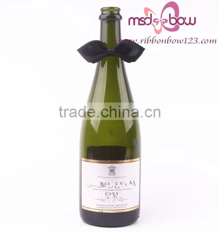 christmas wine bottle ribbon bow with elastic