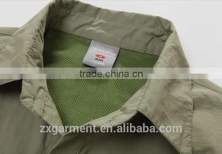 ZX Outdoor/Fishing Shirt Mens vented camp shirts Casual sports shirts