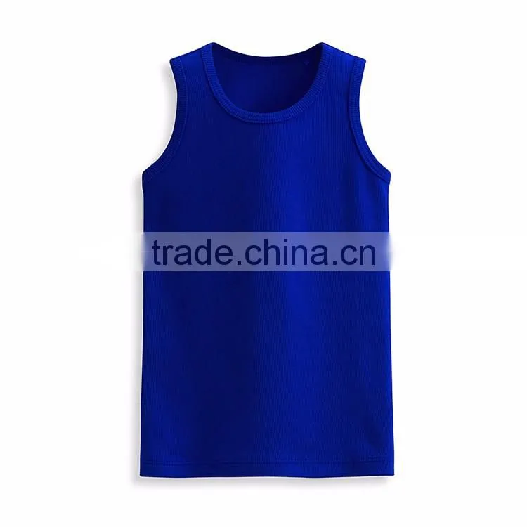 Children Clothing Fashion Style Newest Design Custom Kids Wholesale Plain White Tank Top