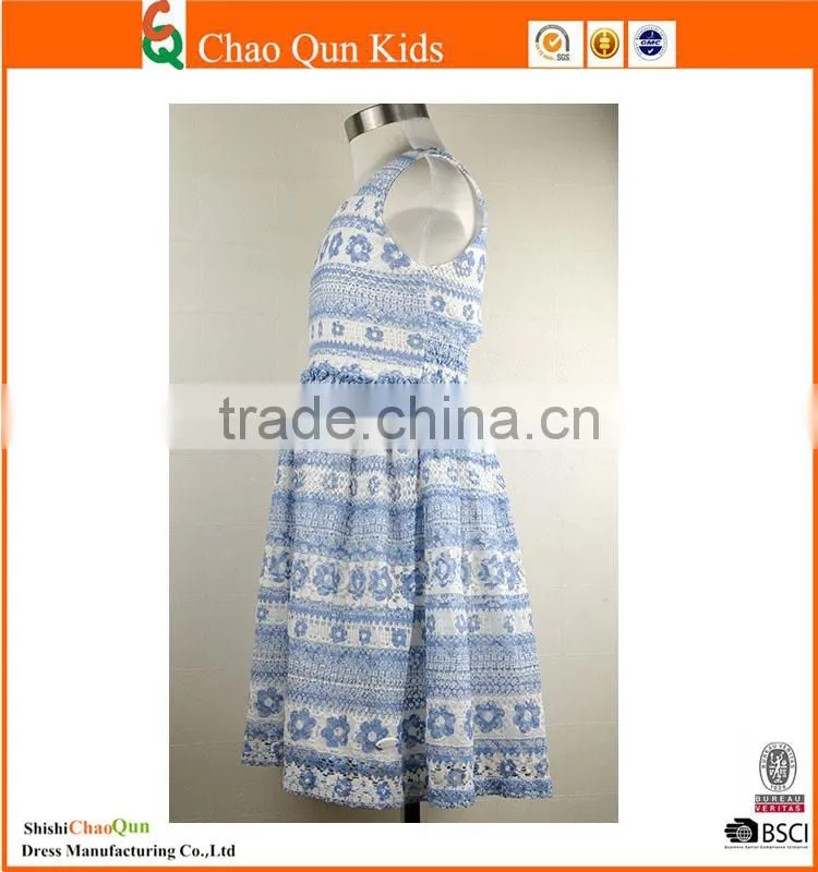 2017 baby girl latest fashion embroidered lace floral dresses for girls wholesale
