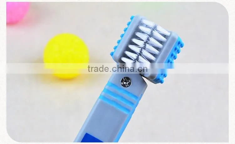 R1956H new fashion 3 heads dog tooth brush