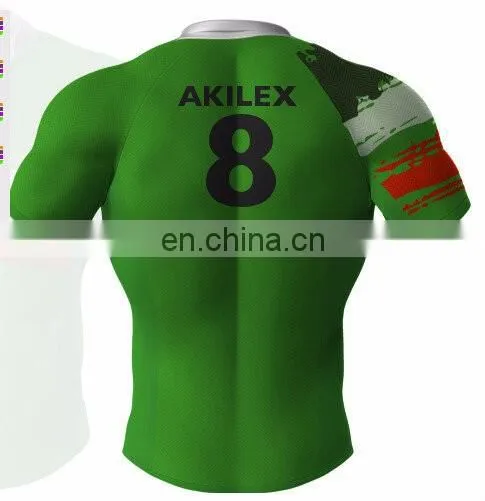 Wholesale top selling custom rugby jersey with sublimation show your body