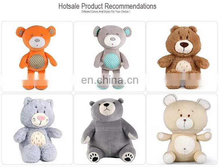 chubby plush orange fabric fat bear