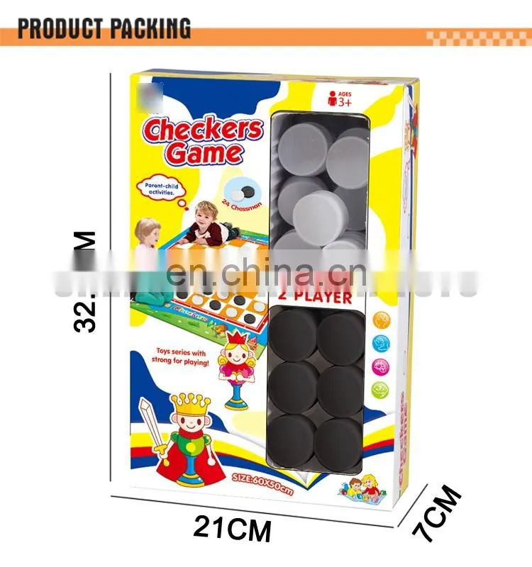 Kids play chess game educational toy checkers