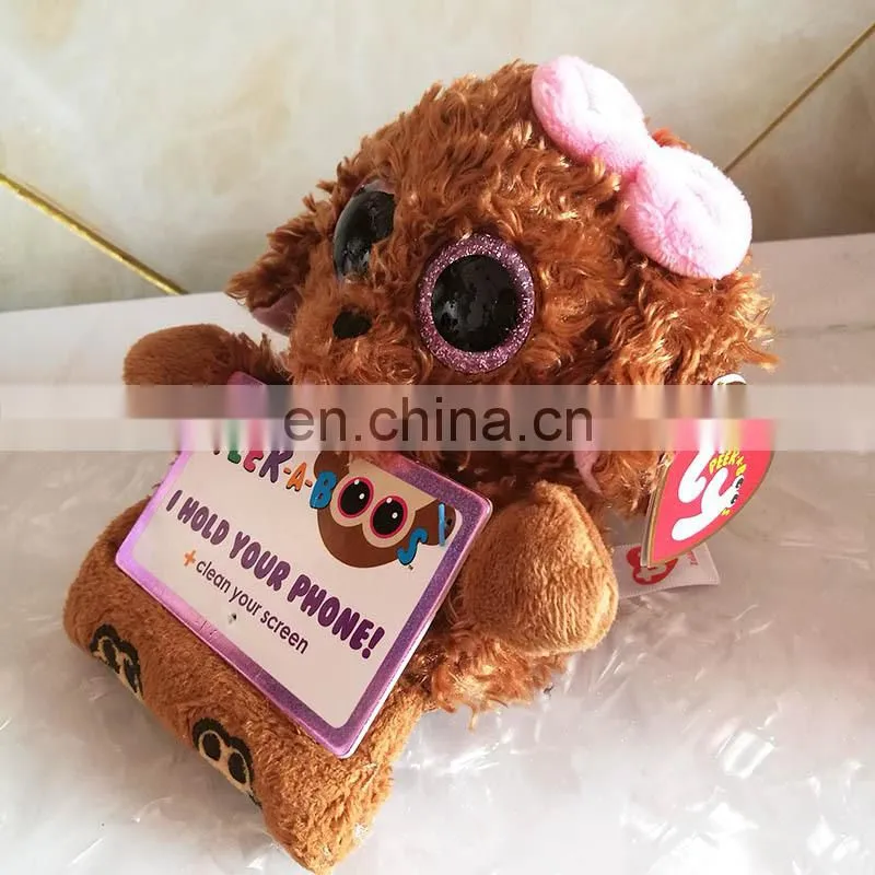 Plush Toys TY Design Teddy Dog Animal Mobile Phone seat Holder