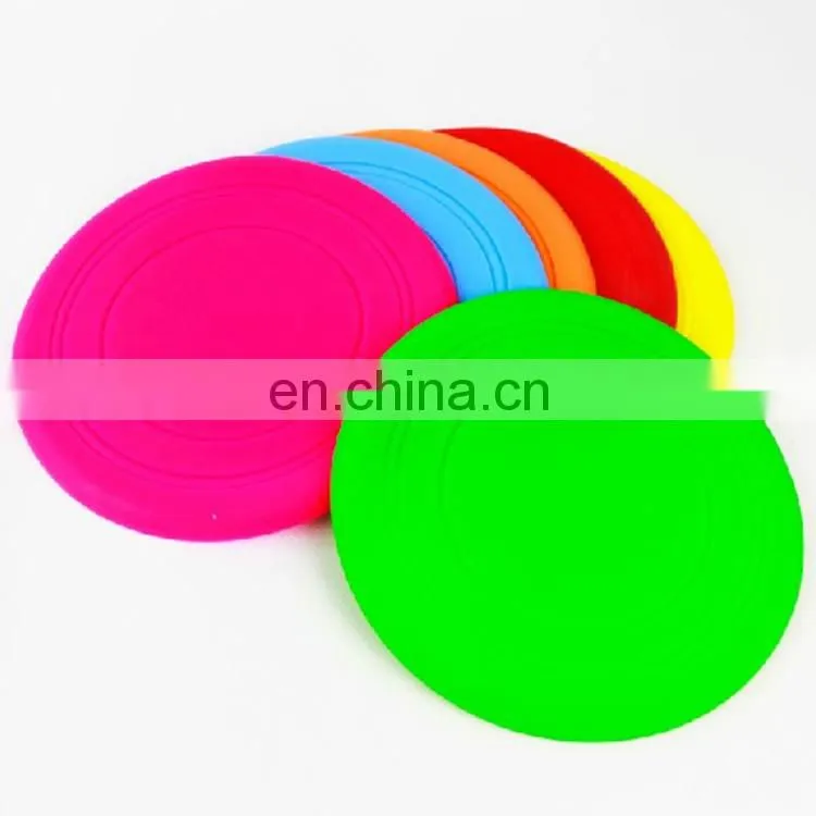2014 Super Soft Colorful Rubber Frisbee Eco-friendly Material Training Dog toy