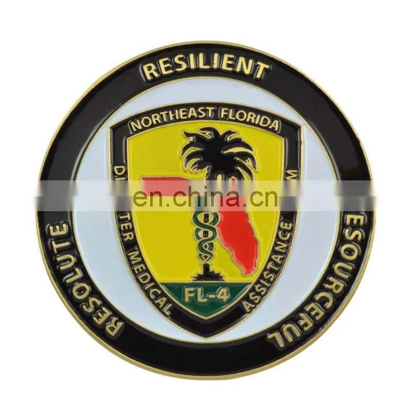 Soft enamel metal gold replica coins