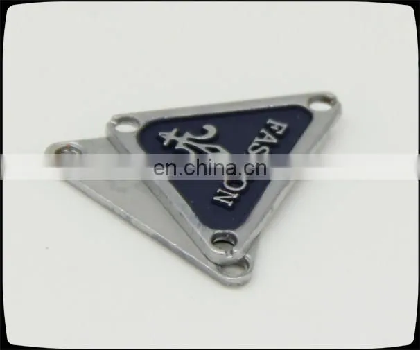 wholesale custom metal button in garment, circle painted clothing label