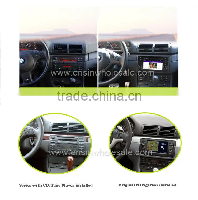 Erisin ES2246B 2 Din 7 inch Car Audio with GPS 3G WiFi Bluetooth for E46 M3