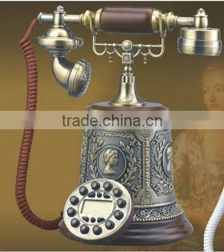 Copper Telephone With Caller ID ,Viantage Old Style Phone