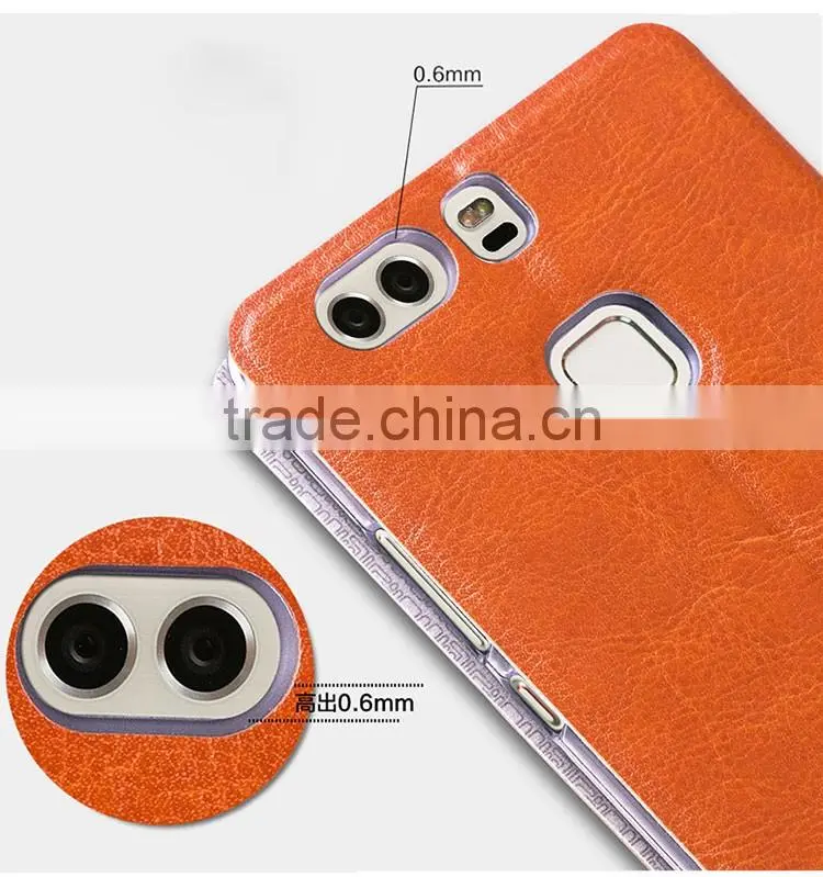 New Arrival! MOFi Case Leather Housing for Huawei P9 Plus, Mobile Phone Coque Flip Back Cover for Huawei P9 Plus