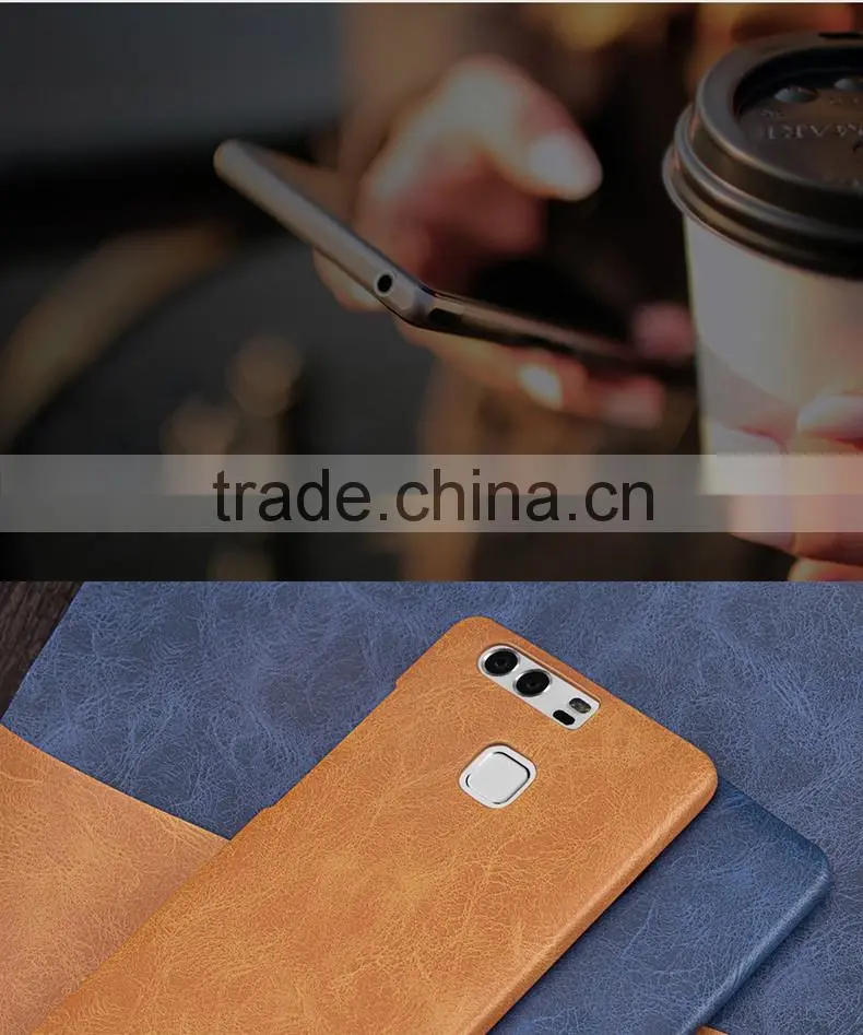 2016 New MOFi Case Housing for Huawei P9 , Mobile Handset Coque Leather Back Cover for Huawei P9