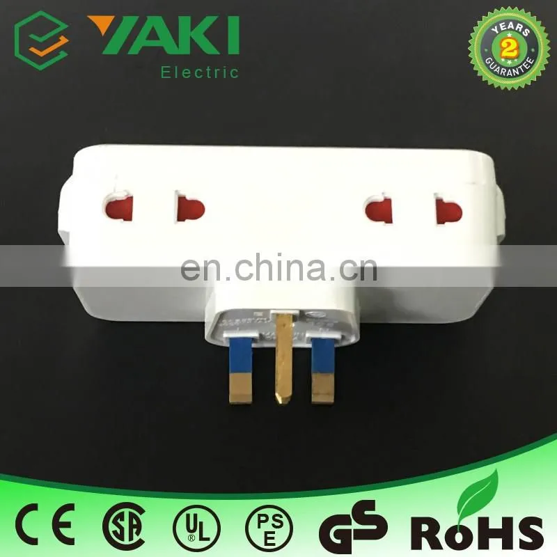 Wholesale 5v uk to multi function 2 usb 13a power multi plug adapter