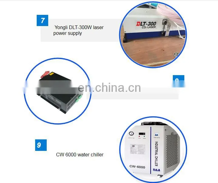 300W co2 laser metal and non metal cutting machine for cutting wood plywood acrylic stainless steel carbon steel aluminum