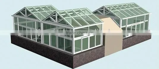 aluminium terrace glass sunroom modern style for house
