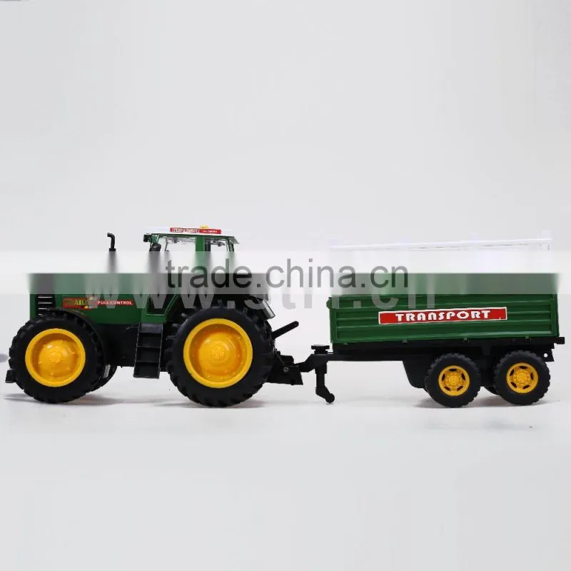 Farm large green color plastic rc tractor trucks with tailer