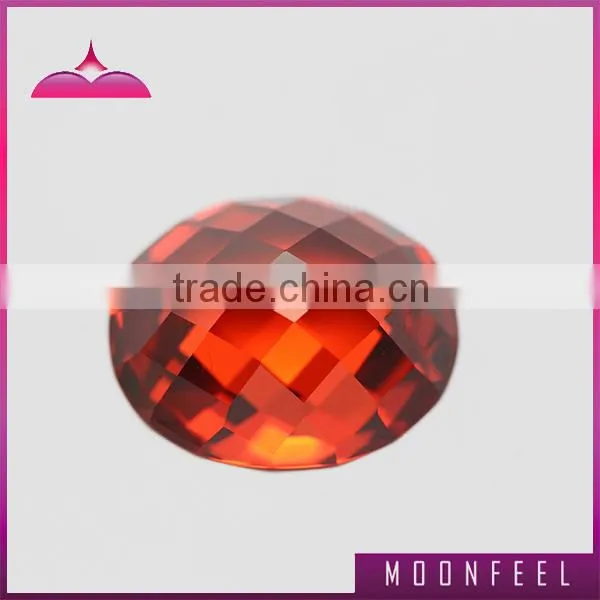 pear checkerboard cut colored cz gemstone