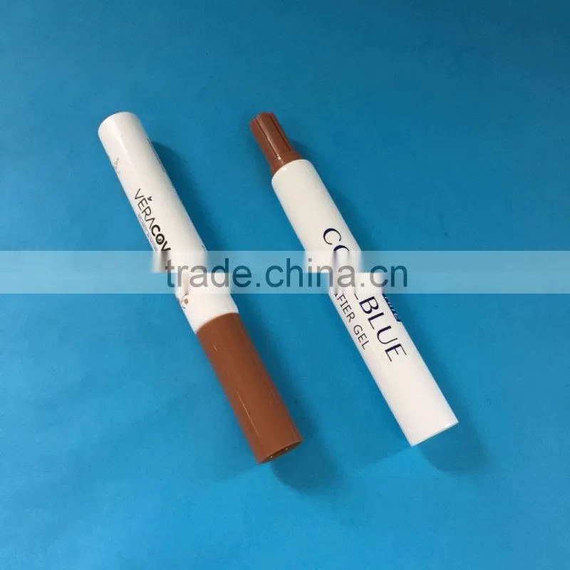 double PE tube for lip gloss and gel,two in one PE tube