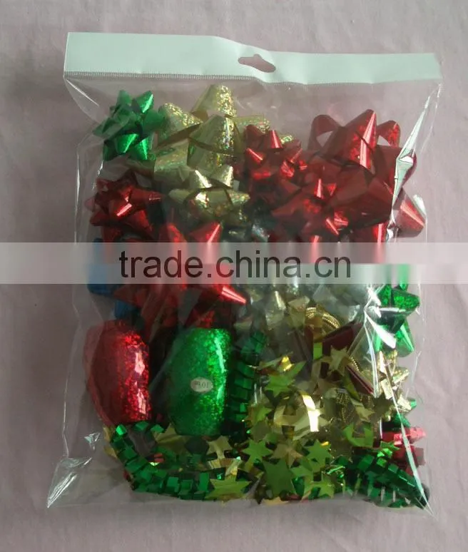 2015 New Year and Easter Popular Decoration Star Ribbon Bows and ribbon eggs