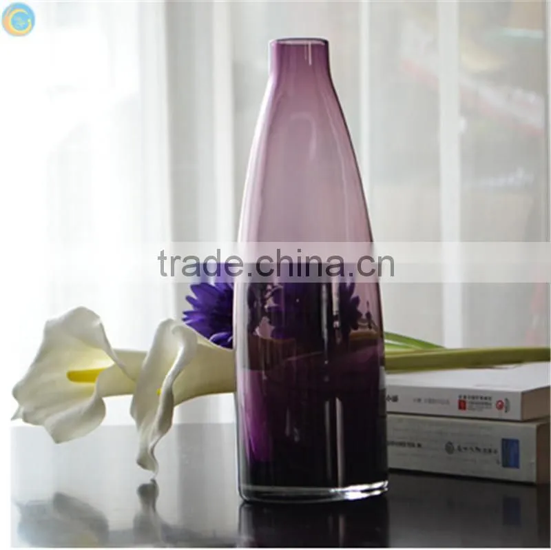 wholesale handblown art clear color glass vases