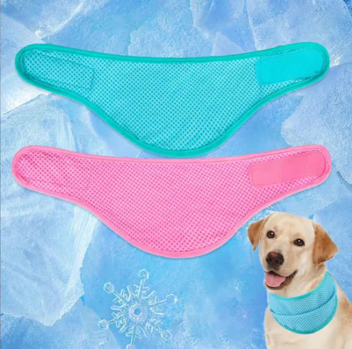 Summer pet cooling neckwear - Cat and dog cold sensation cool triangular scarf - Pet saliva towel - Ice sensation towel.jpg.webp