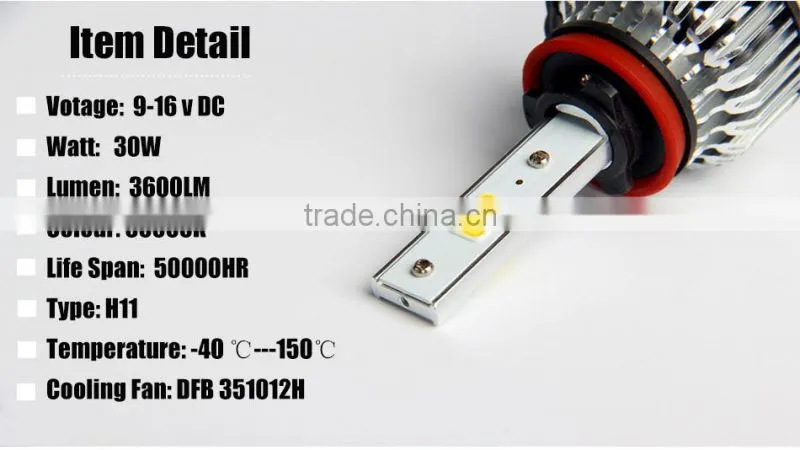 Factory price 25w 3000LM LED headlight bulbs lamp type 12v 24v H4, H7, H8, H9, H11, 9005, 9006 led headlight conversion kit