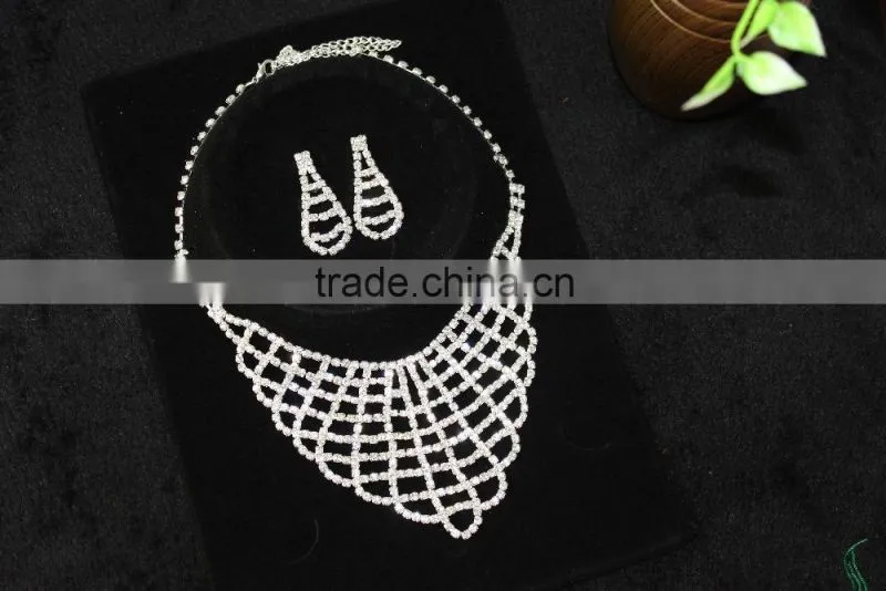 2015 new products fashion women wedding crystal jewelry set